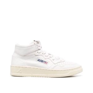 Autry medalist mid sneakers in soft white goatskin (brand new)